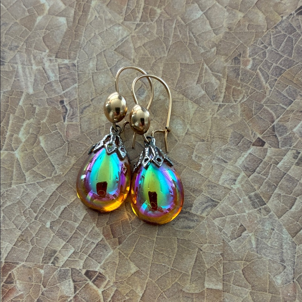 Iridescent Teardrop Earrings